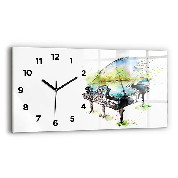 Horizontale Uhr mit motiv Illustration der 4 Jahreszeiten