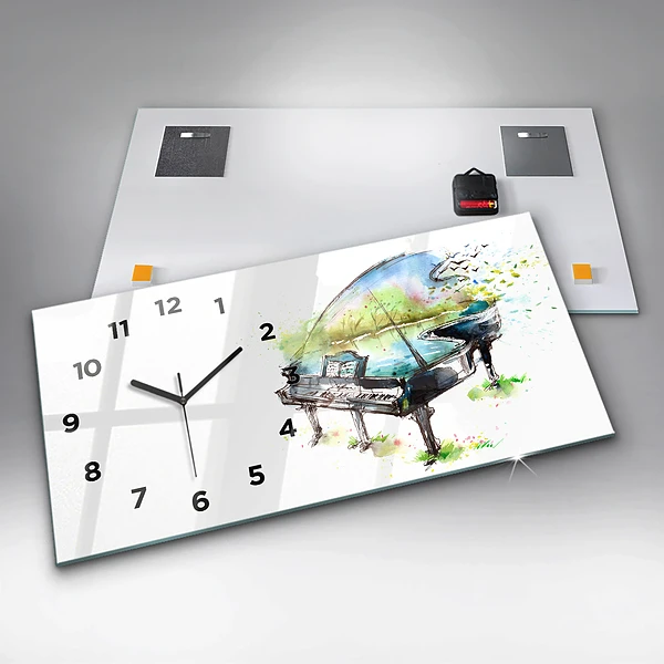 Horizontale Uhr mit motiv Illustration der 4 Jahreszeiten