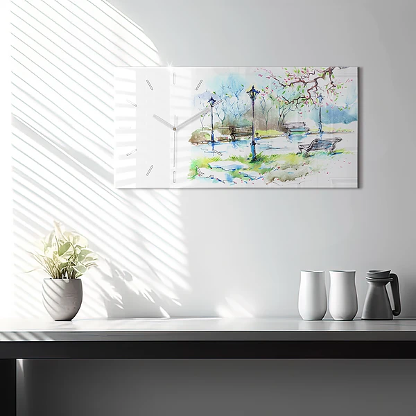Horizontale Uhr mit motiv Malerischer Frühling