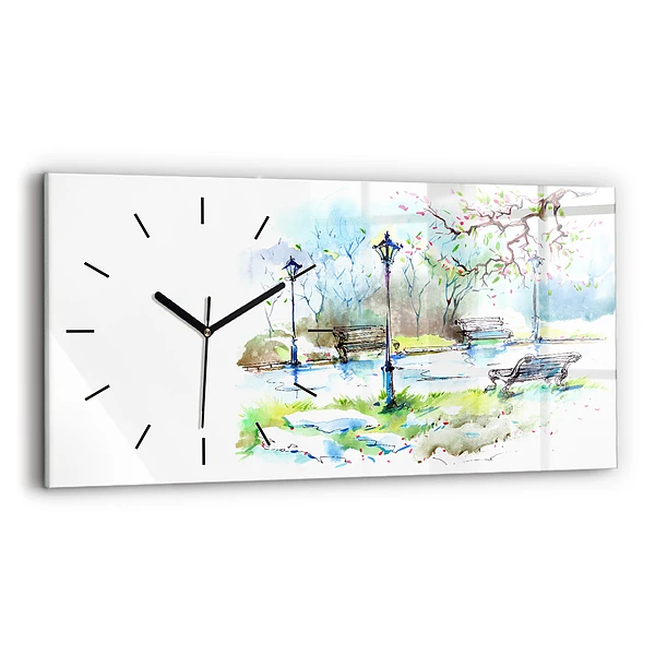 Horizontale Uhr mit motiv Malerischer Frühling