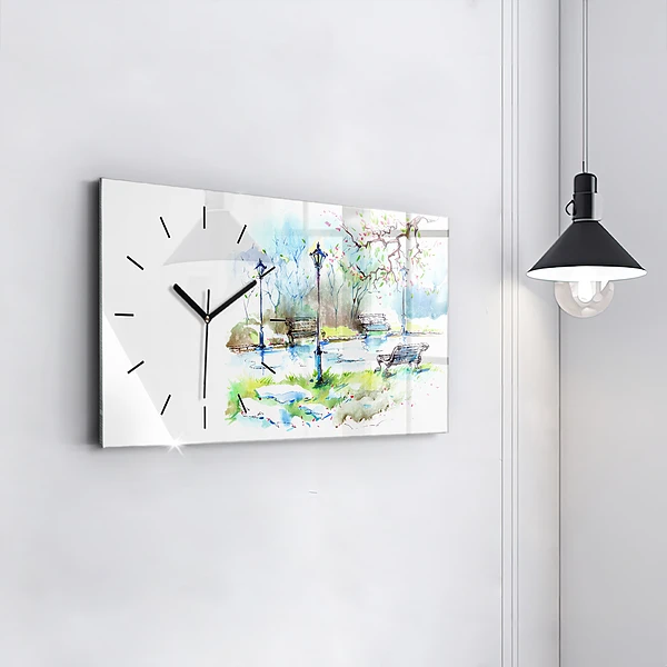 Horizontale Uhr mit motiv Malerischer Frühling