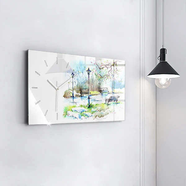 Horizontale Uhr mit motiv Malerischer Frühling