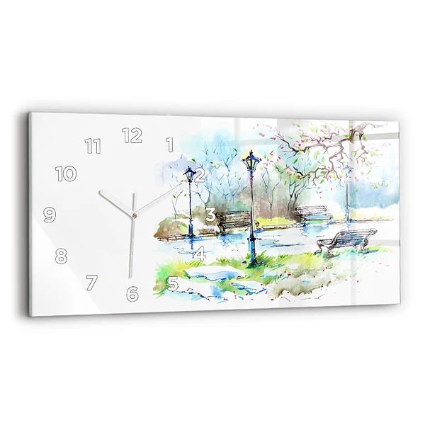 Horizontale Uhr mit motiv Malerischer Frühling