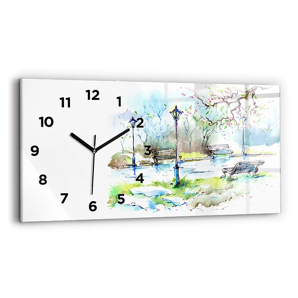 Horizontale Uhr mit motiv Malerischer Frühling