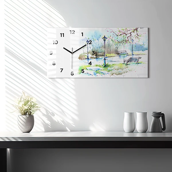 Horizontale Uhr mit motiv Malerischer Frühling