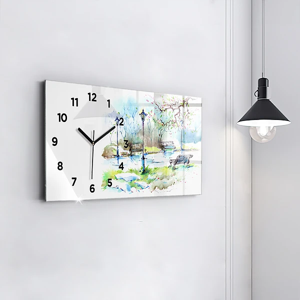 Horizontale Uhr mit motiv Malerischer Frühling