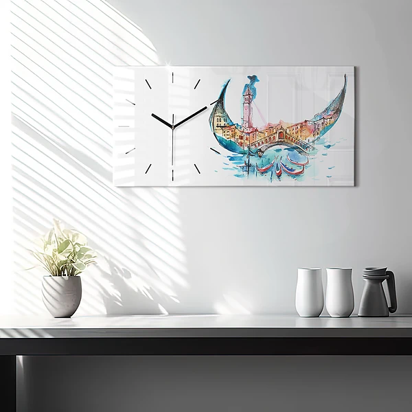 Horizontale Uhr mit motiv Italien - Die venezianische Gondel