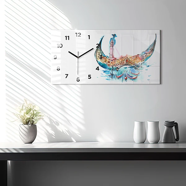 Horizontale Uhr mit motiv Italien - Die venezianische Gondel