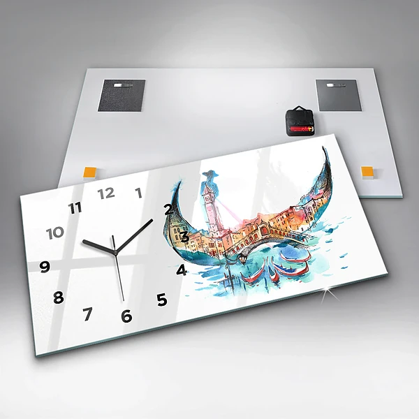 Horizontale Uhr mit motiv Italien - Die venezianische Gondel
