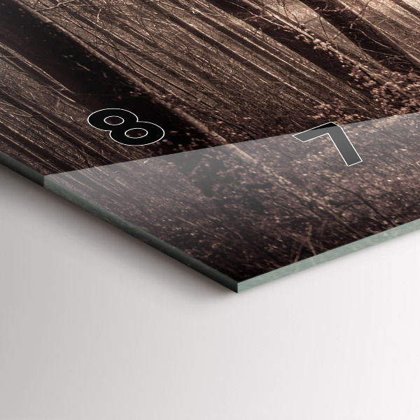 Horizontale Uhr Waldweg in Sepia