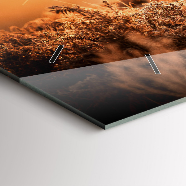 Horizontale Uhr Hirsche bei Sonnenaufgang