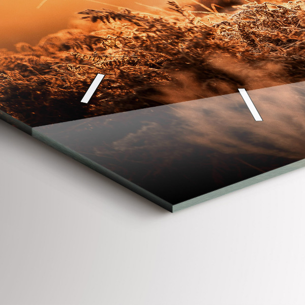 Horizontale Uhr Hirsche bei Sonnenaufgang