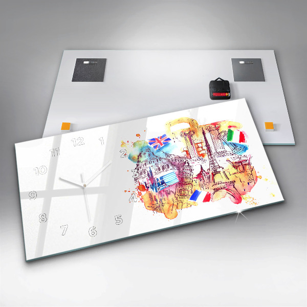 Horizontale Uhr Attraktive Länder der Welt