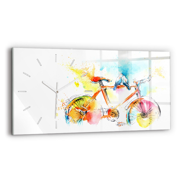 Horizontale Uhr mit motiv Bemaltes Fahrrad