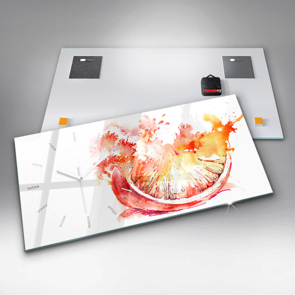Horizontale Uhr Gemalte Orange
