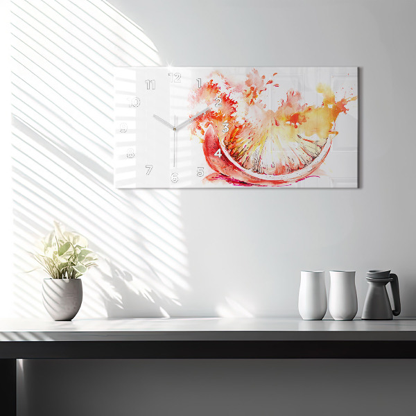 Horizontale Uhr Gemalte Orange