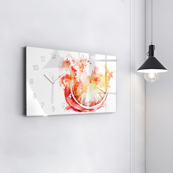 Horizontale Uhr Gemalte Orange