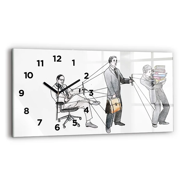 Horizontale Uhr mit motiv Marionettenmenschen