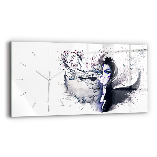 Horizontale Uhr Illustration einer Frau