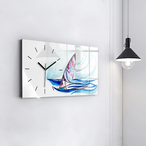 Horizontale Uhr mit motiv Surfbrett