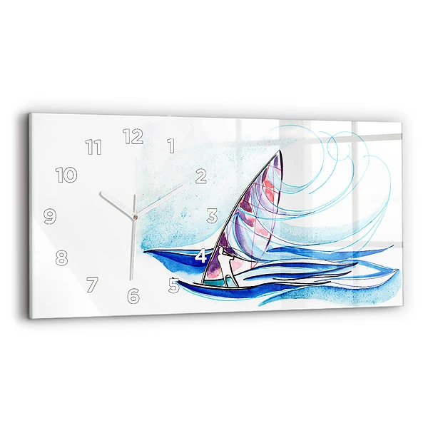Horizontale Uhr mit motiv Surfbrett