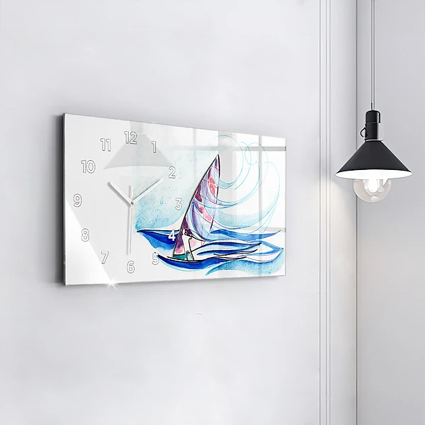 Horizontale Uhr mit motiv Surfbrett