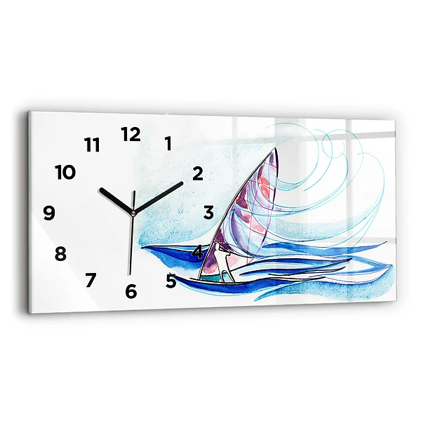 Horizontale Uhr mit motiv Surfbrett
