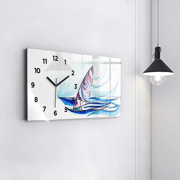 Horizontale Uhr mit motiv Surfbrett