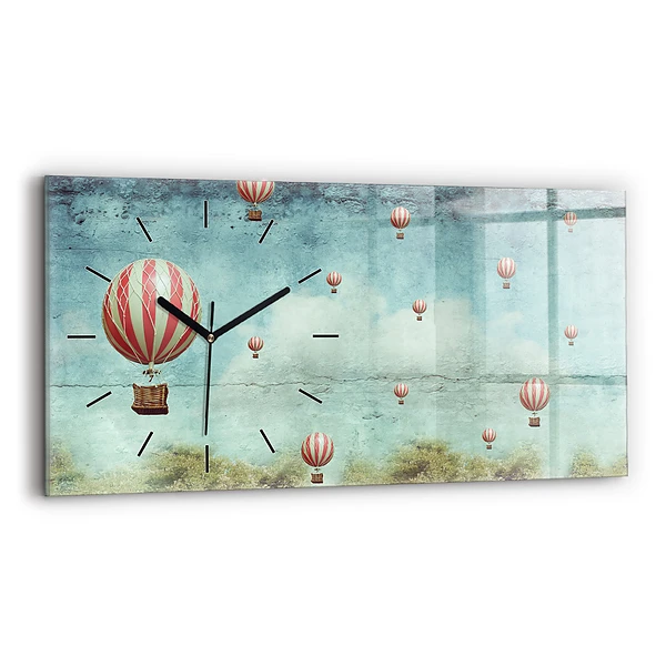 Horizontale Uhr Luftballons