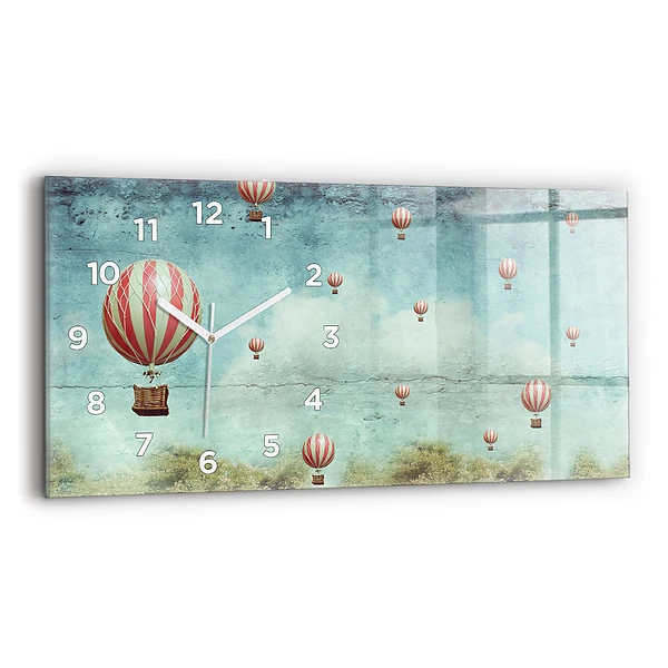 Horizontale Uhr Luftballons