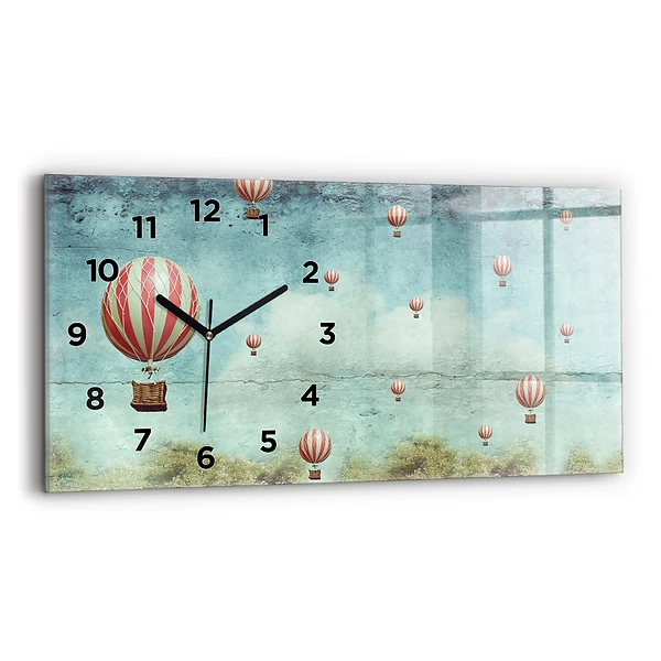 Horizontale Uhr Luftballons