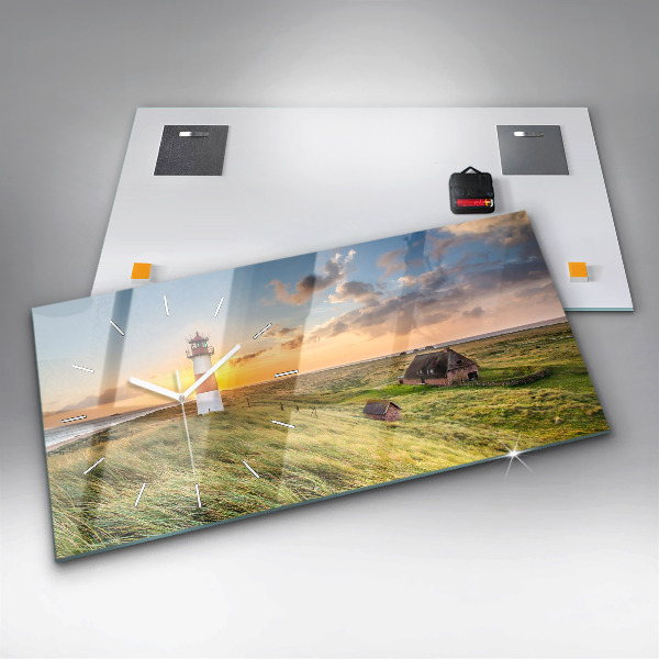 Horizontale Uhr Leuchtturm