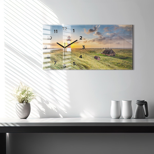 Horizontale Uhr Leuchtturm