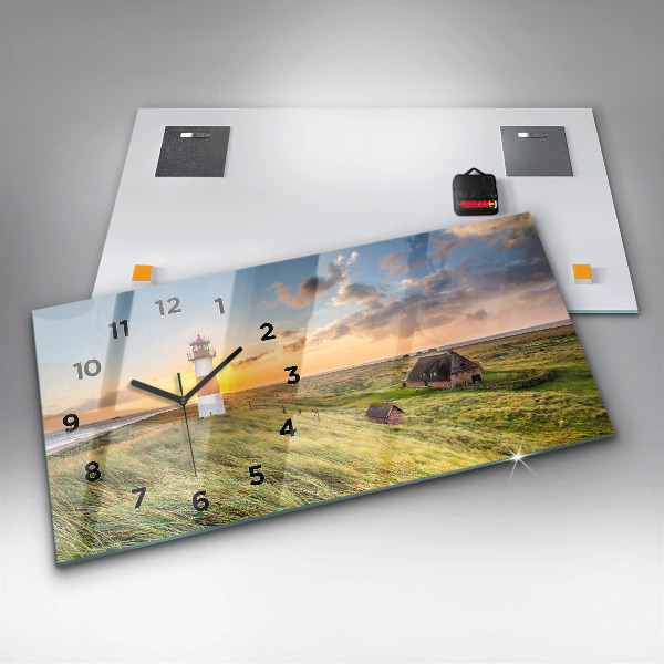 Horizontale Uhr Leuchtturm