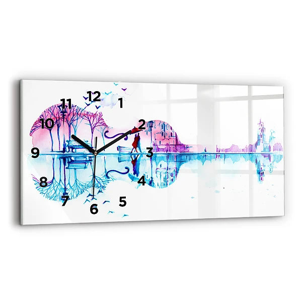 Horizontale Uhr mit motiv Cello Park See