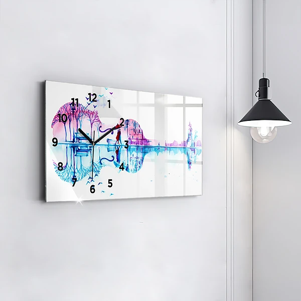 Horizontale Uhr mit motiv Cello Park See