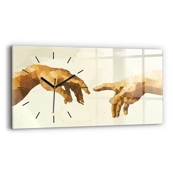 Horizontale Uhr mit motiv Erschaffung von Adam