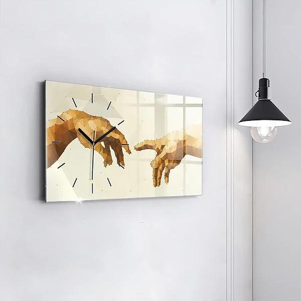 Horizontale Uhr mit motiv Erschaffung von Adam