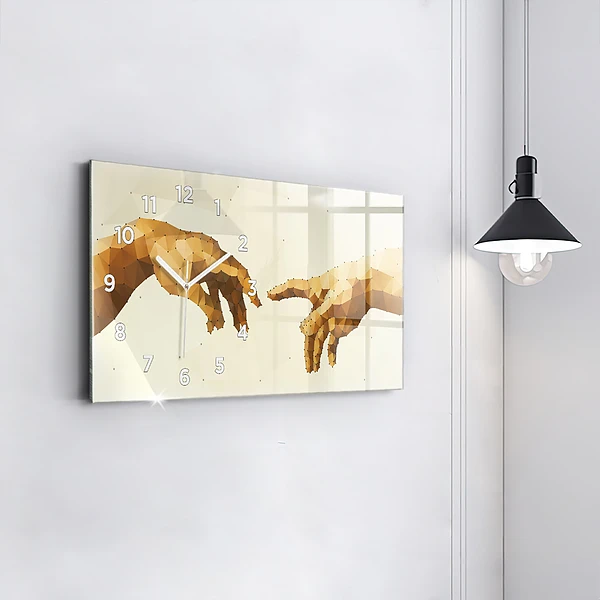 Horizontale Uhr mit motiv Erschaffung von Adam