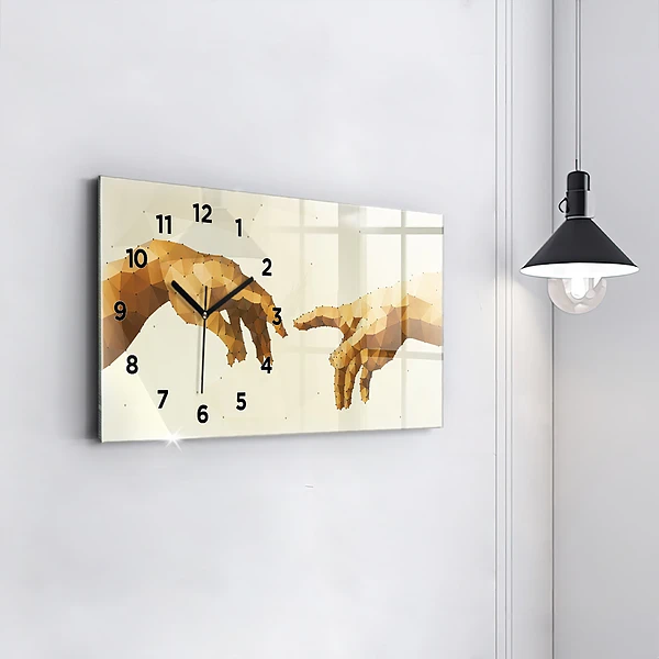 Horizontale Uhr mit motiv Erschaffung von Adam