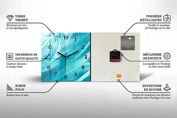 Horizontale Uhr mit motiv Frau mit Regenschirm