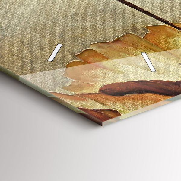 Horizontale Uhr mit motiv Gemalte Mohnblumen