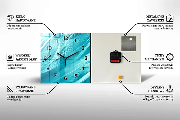 Horizontale Uhr mit motiv Geometrische Abstraktion