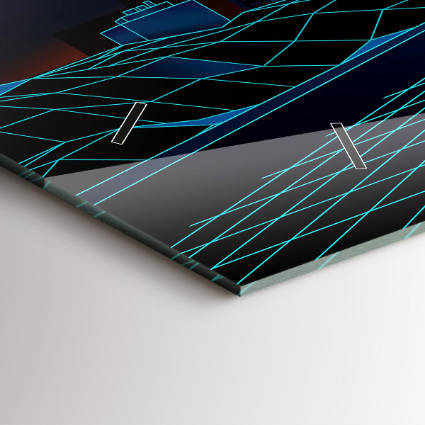 Horizontale Uhr Cyberspace Stadt