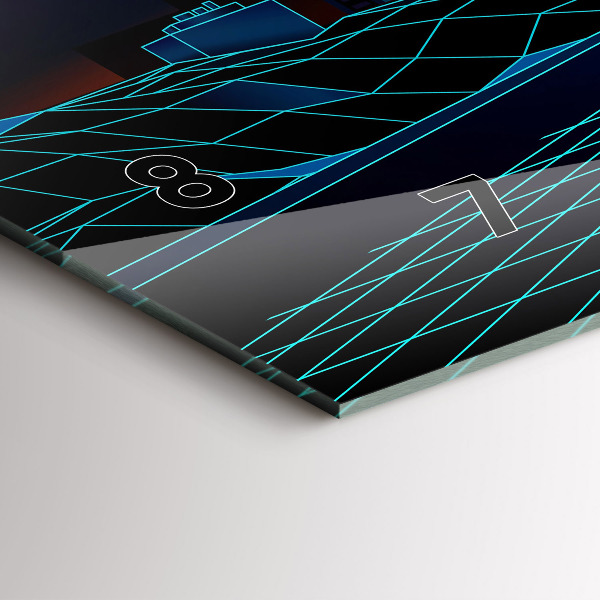 Horizontale Uhr Cyberspace Stadt