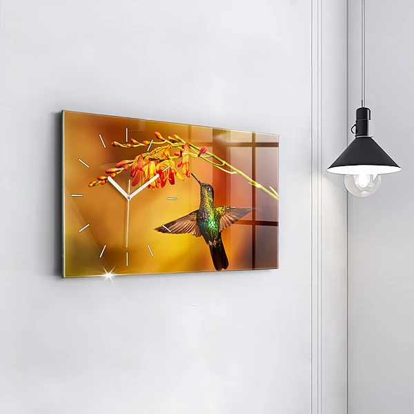 Horizontale Uhr mit motiv Kolibri Vogel