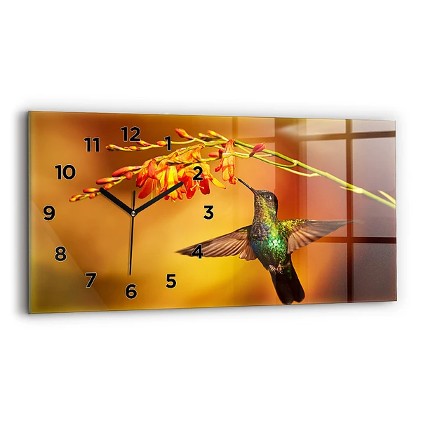 Horizontale Uhr mit motiv Kolibri Vogel