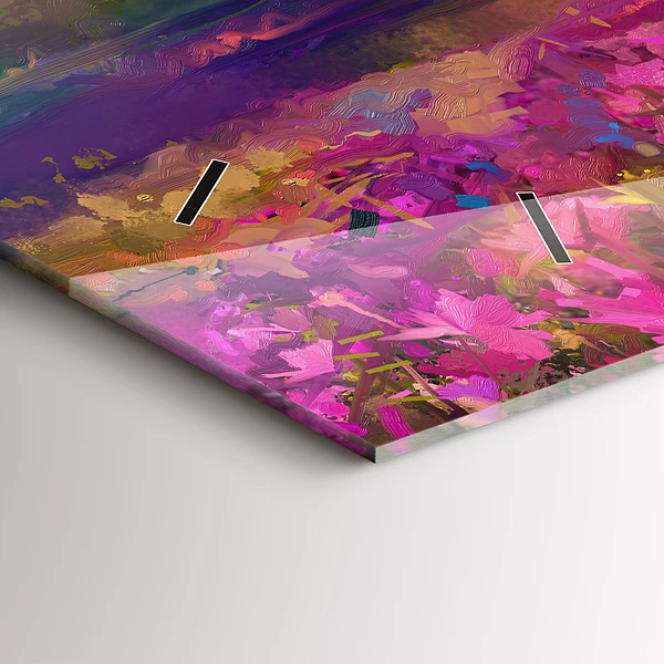 Horizontale Uhr mit motiv Landschaft aus Natur und Blumen