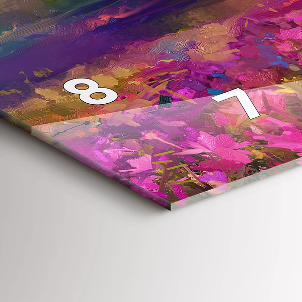 Horizontale Uhr mit motiv Landschaft aus Natur und Blumen