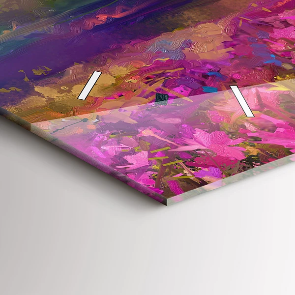 Horizontale Uhr mit motiv Landschaft aus Natur und Blumen